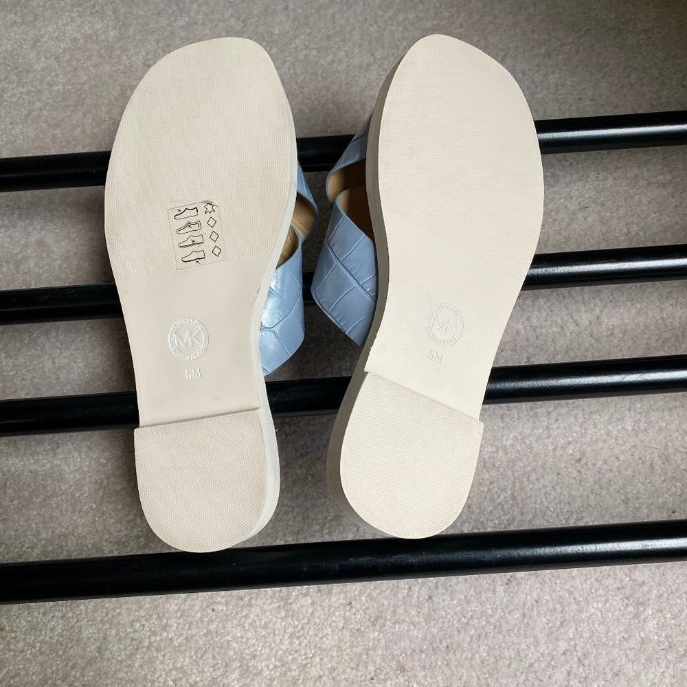 MICHAEL KORS Women Glenda Leather Slide Sandals - NEW NWOB - Picture 8 of 8